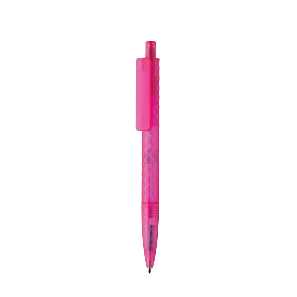 X3 Frosted-Pen aus GRS recyceltem PC – rosa