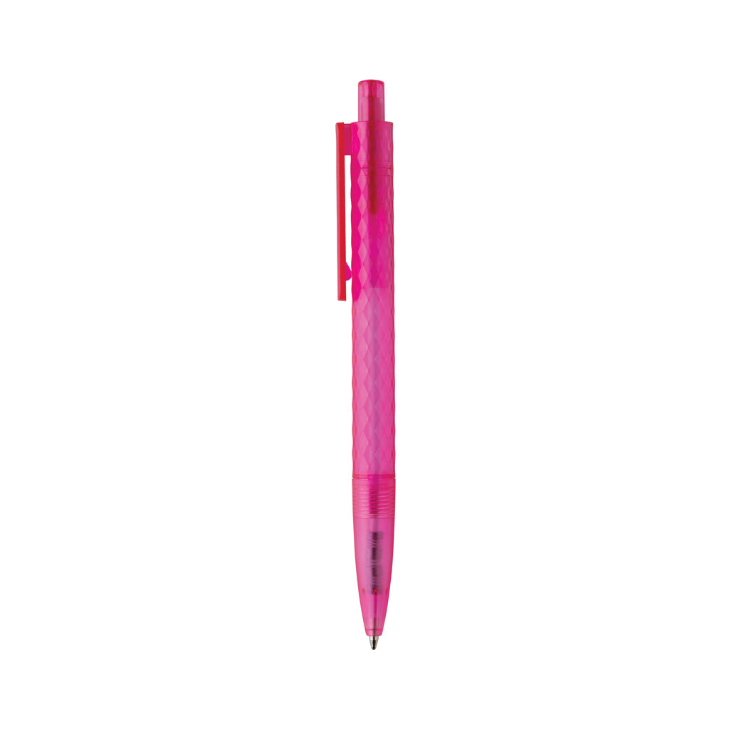 X3 Frosted-Pen aus GRS recyceltem PC – rosa