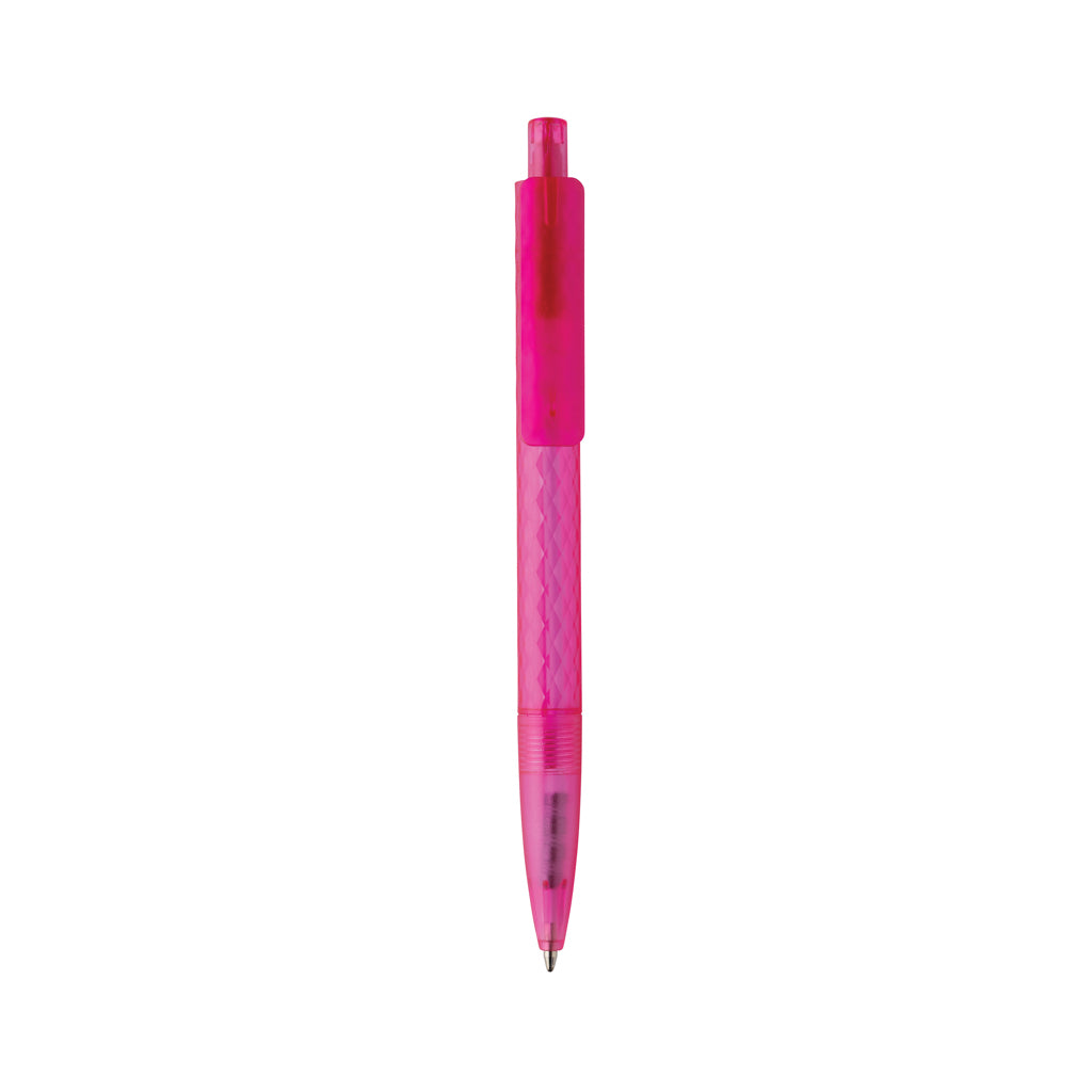 X3 Frosted-Pen aus GRS recyceltem PC – rosa