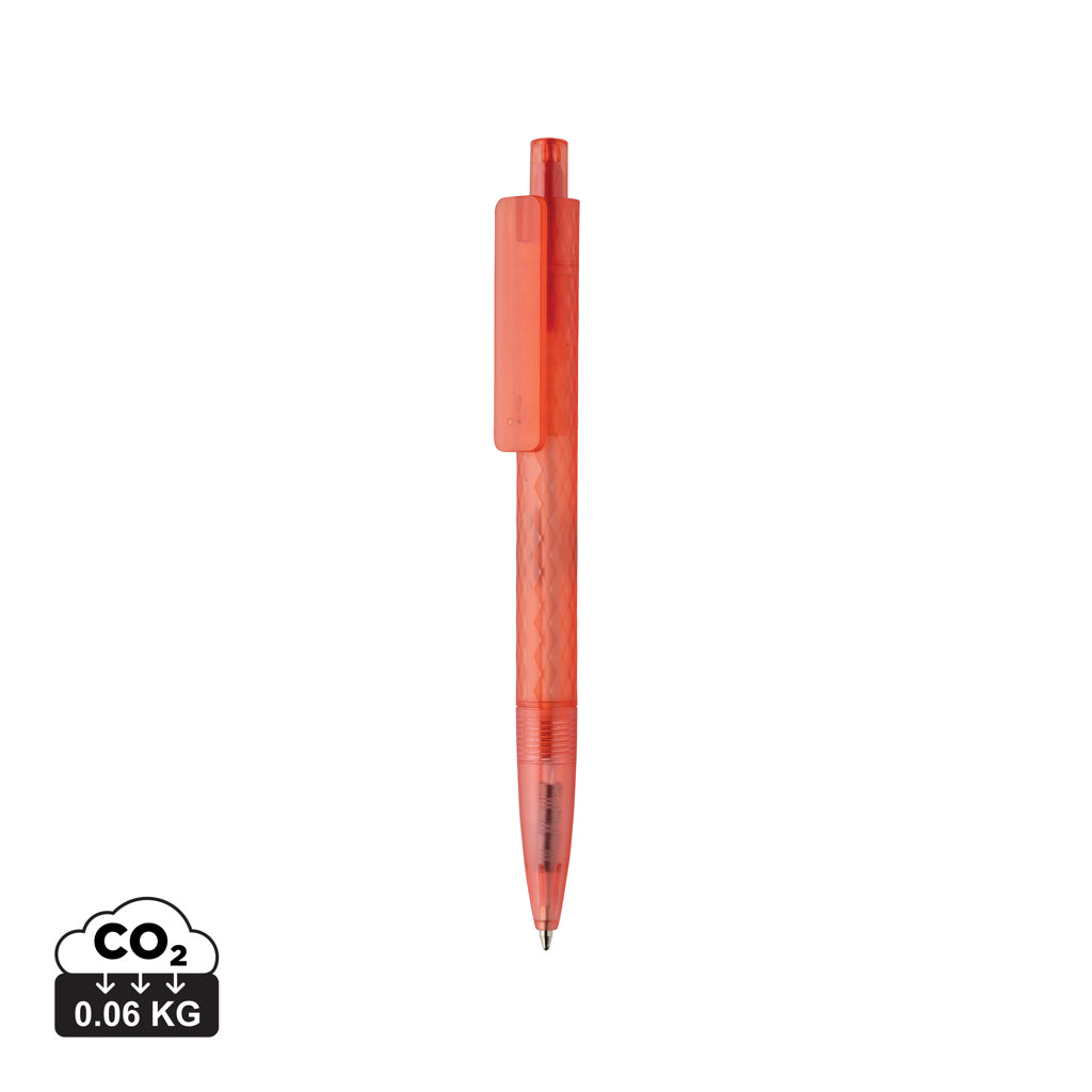 X3 Frosted-Pen aus GRS recyceltem PC – rot