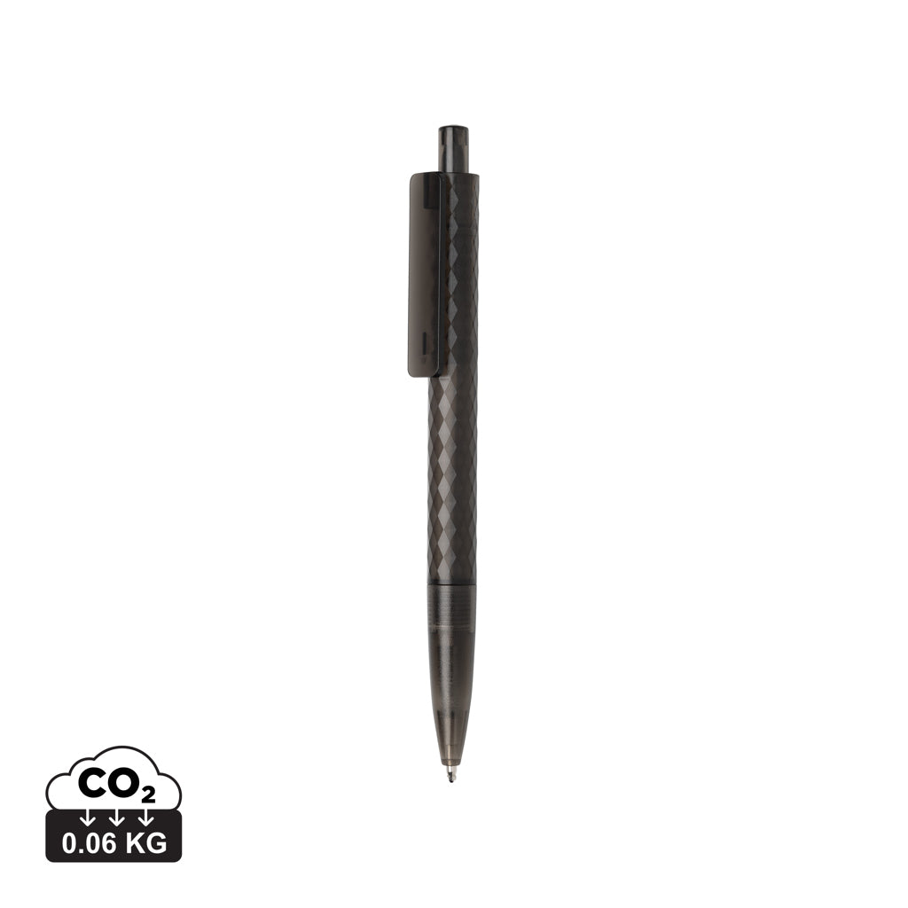 X3 Frosted-Pen aus GRS recyceltem PC – schwarz