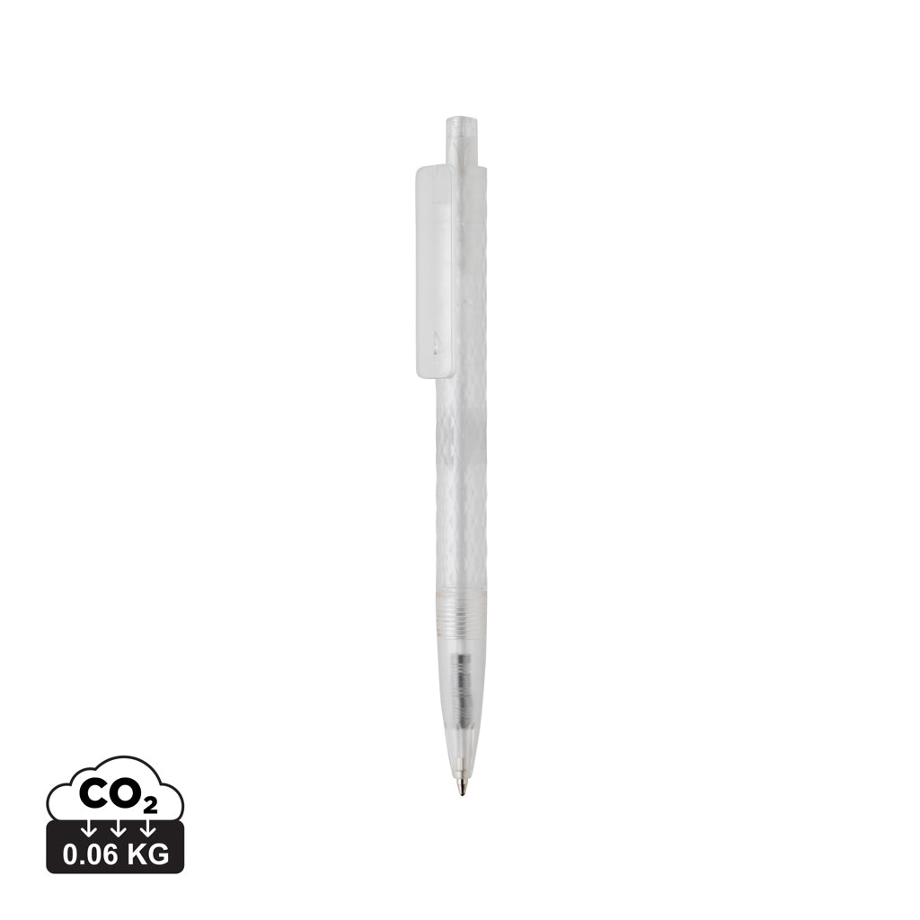 X3 Frosted-Pen aus GRS recyceltem PC – weiß