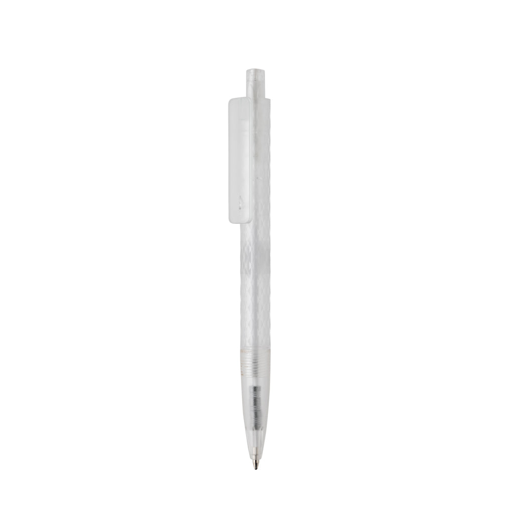 X3 Frosted-Pen aus GRS recyceltem PC – weiß