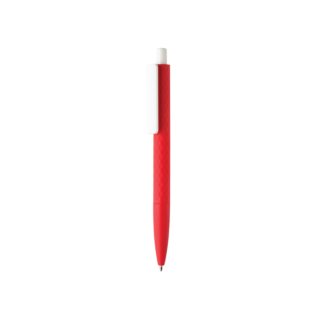 X3-Stift mit Smooth-Touch aus RCS recyceltem ABS – rot