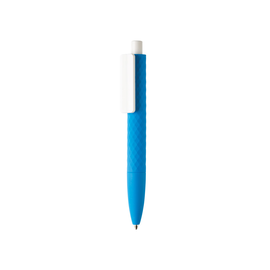 X3-Stift mit Smooth-Touch aus RCS recyceltem ABS – blau