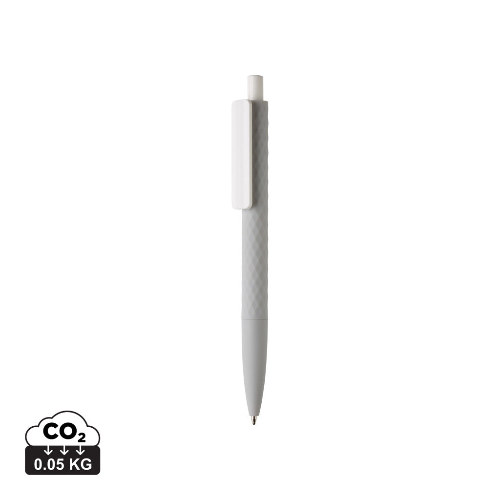 X3-Stift mit Smooth-Touch aus RCS recyceltem ABS – grau