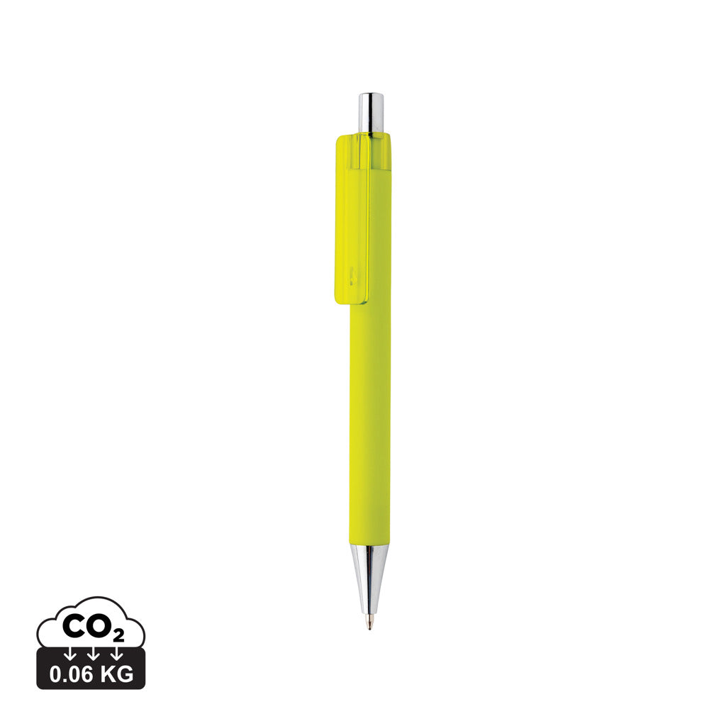 X8 Stift mit Smooth-Touch aus RCS recyceltem ABS – limone