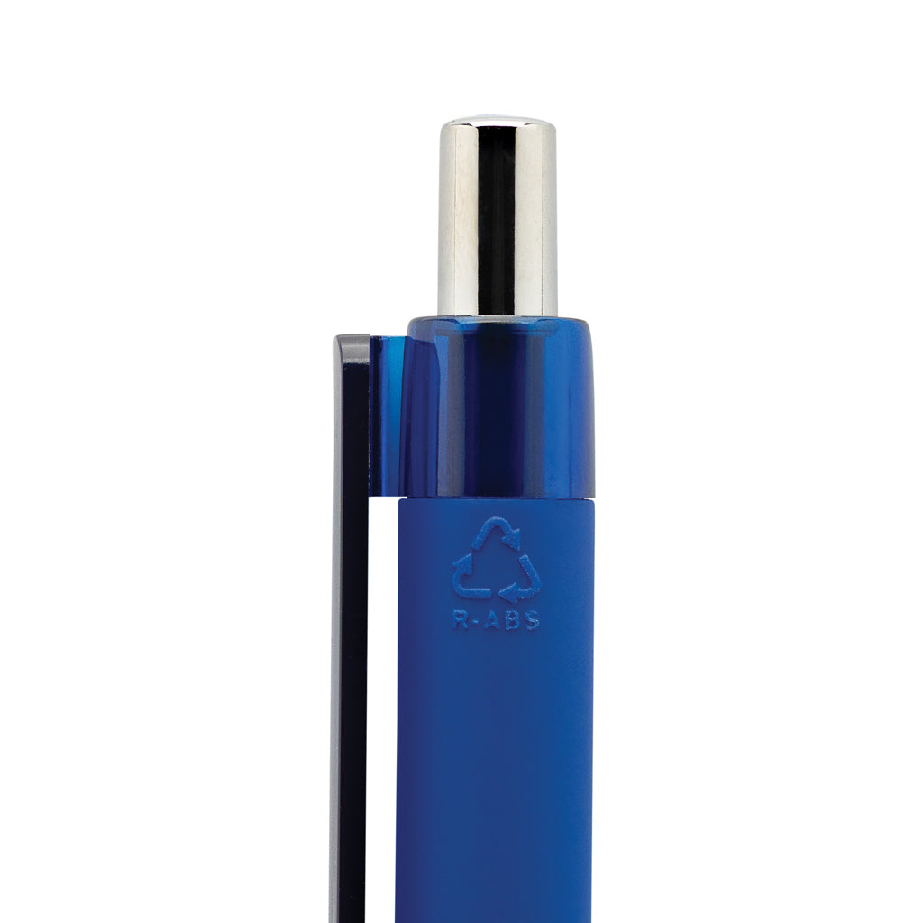 X8 Stift mit Smooth-Touch aus RCS recyceltem ABS – navy blau