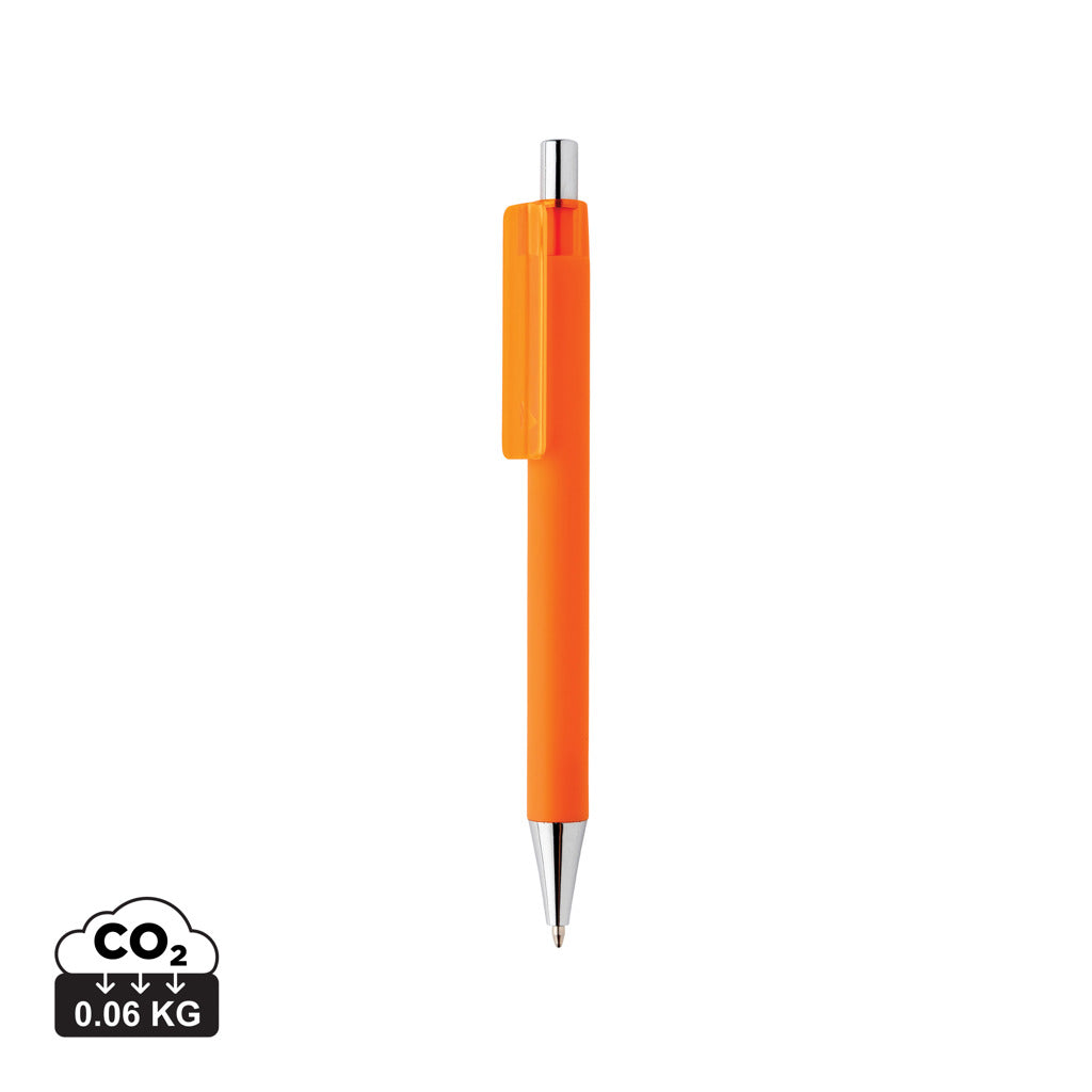 X8 Stift mit Smooth-Touch aus RCS recyceltem ABS – orange