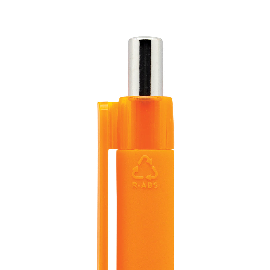X8 Stift mit Smooth-Touch aus RCS recyceltem ABS – orange