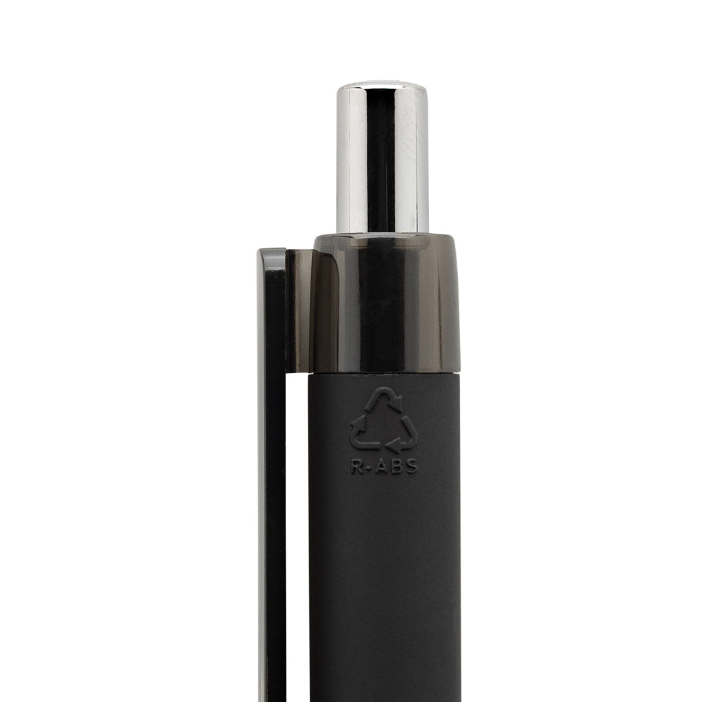 X8 Stift mit Smooth-Touch aus RCS recyceltem ABS – schwarz