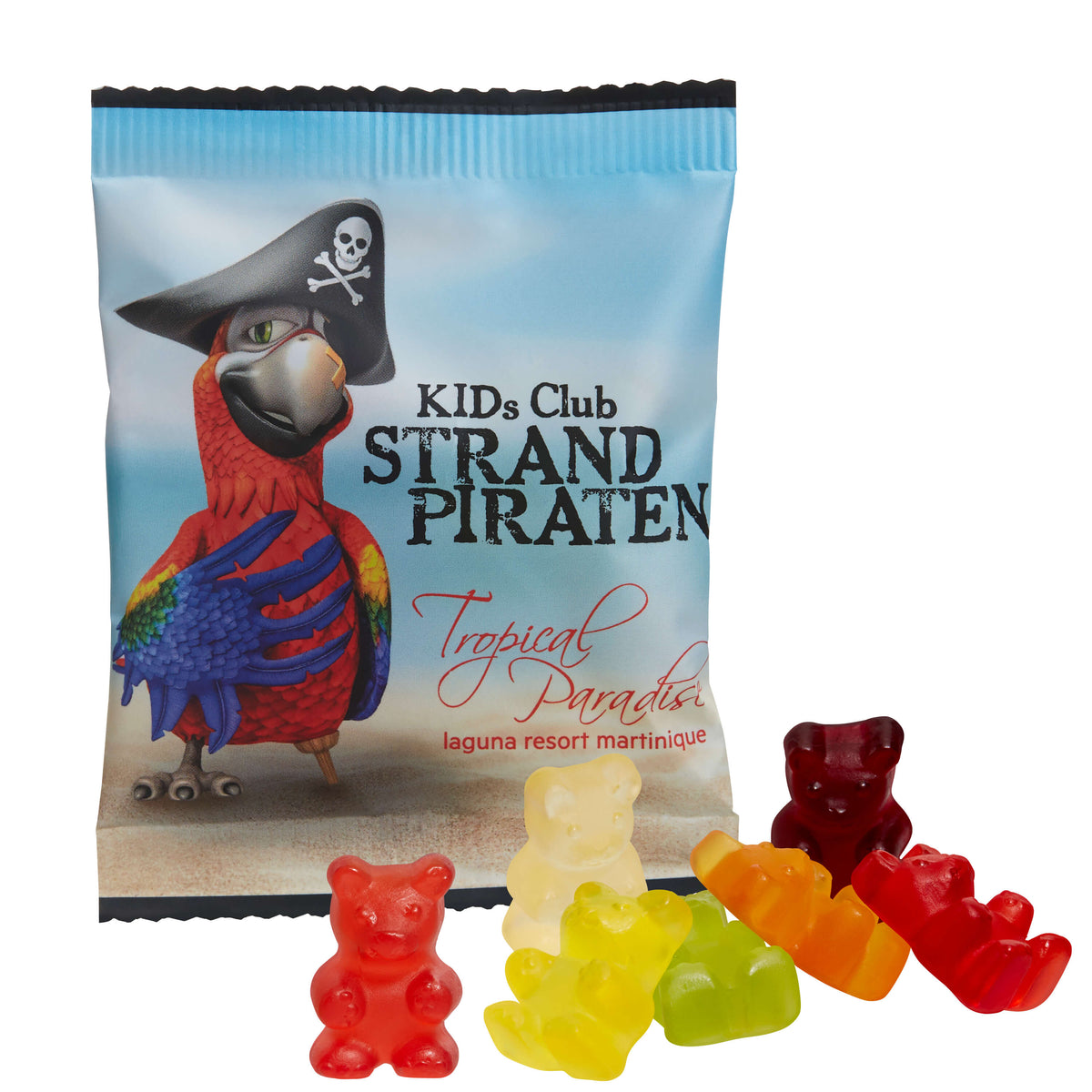 XXL Fruchtgummi Bärchen im bedruckten Werbetütchen 100 x 75 mm