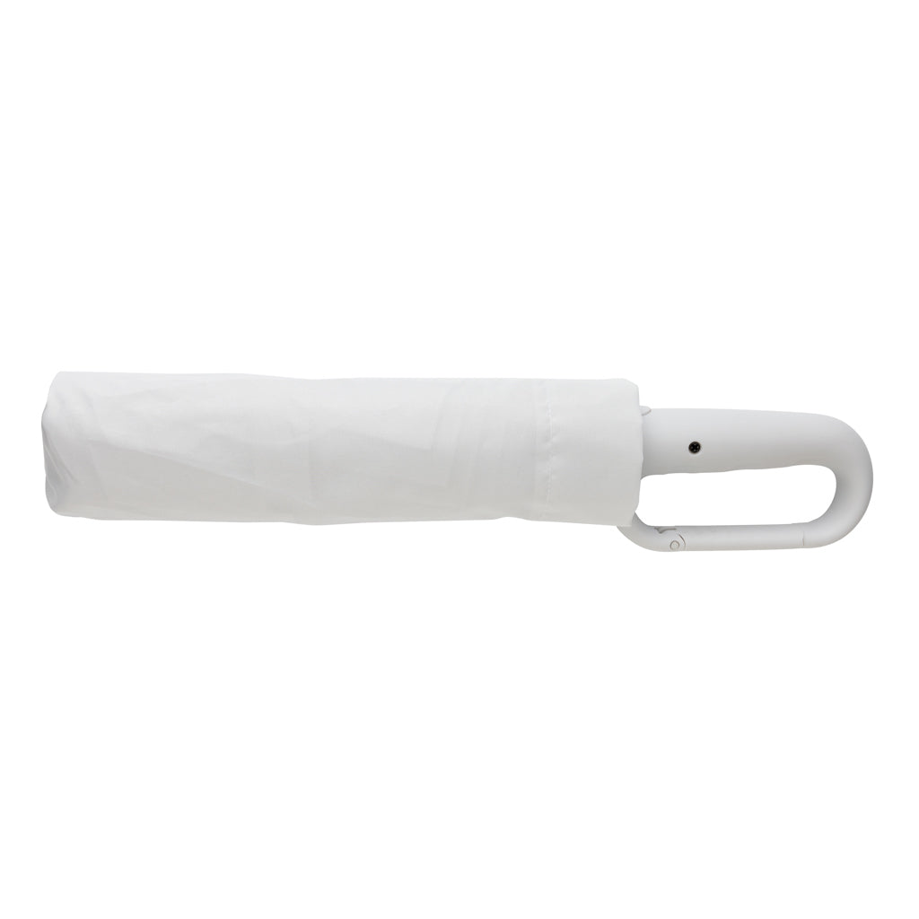 Yara 21“ AWARE™ rPET Regenschirm mit Karabiner – beige