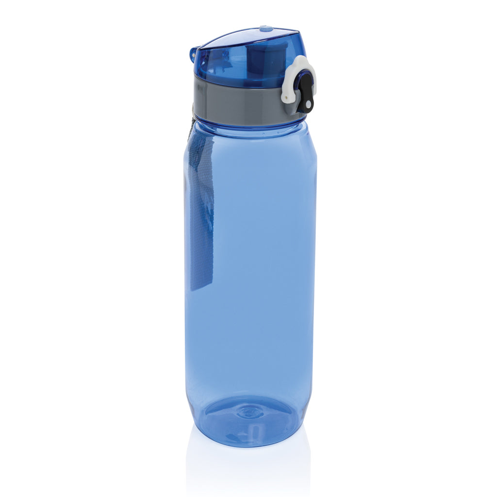 Yide verschließbare Wasserflasche aus RCS rec. PET, 800ml – blau