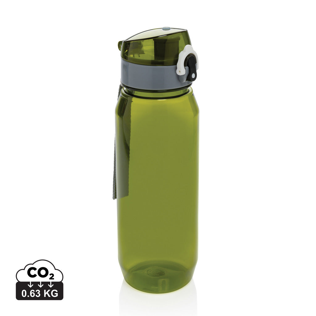 Yide verschließbare Wasserflasche aus RCS rec. PET, 800ml – grün
