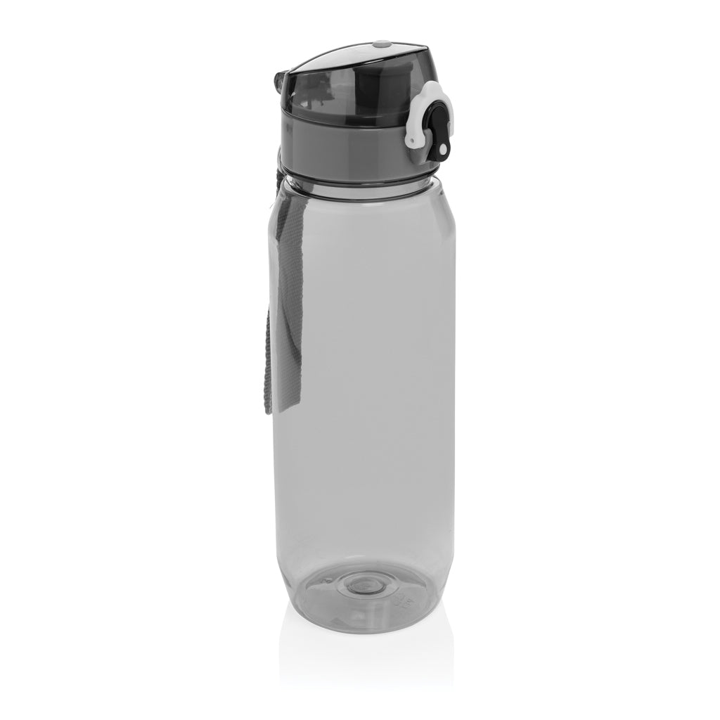 Yide verschließbare Wasserflasche aus RCS rec. PET, 800ml – schwarz