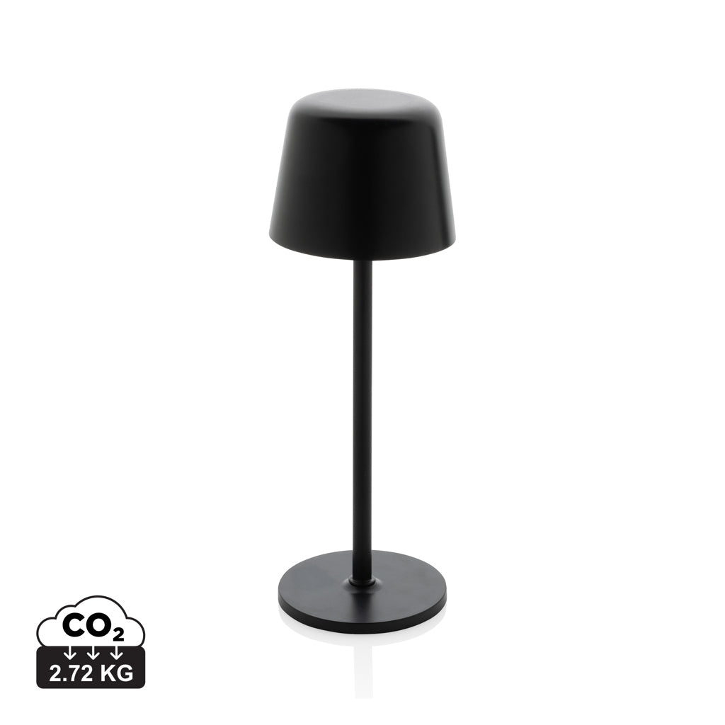 Zenic USB Tischleuchte aus RCS recyceltem Kunststoff – schwarz