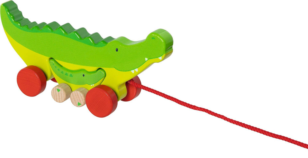 Ziehtier Krokodile Cosmo und Croki aus Holz