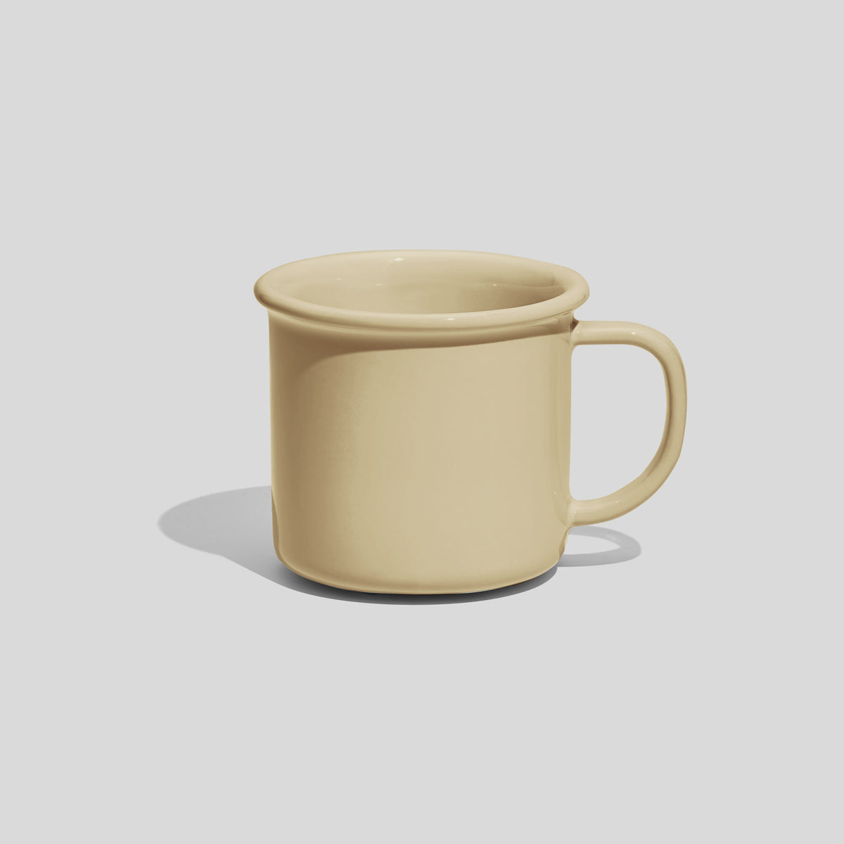 Zylindrische Kaffeetasse 180 ml mit Wulstrand – Beige