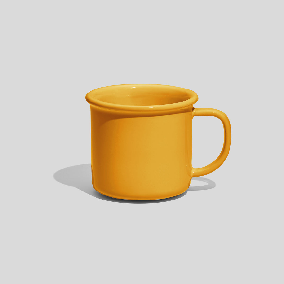 Zylindrische Kaffeetasse 180 ml mit Wulstrand – Gelb