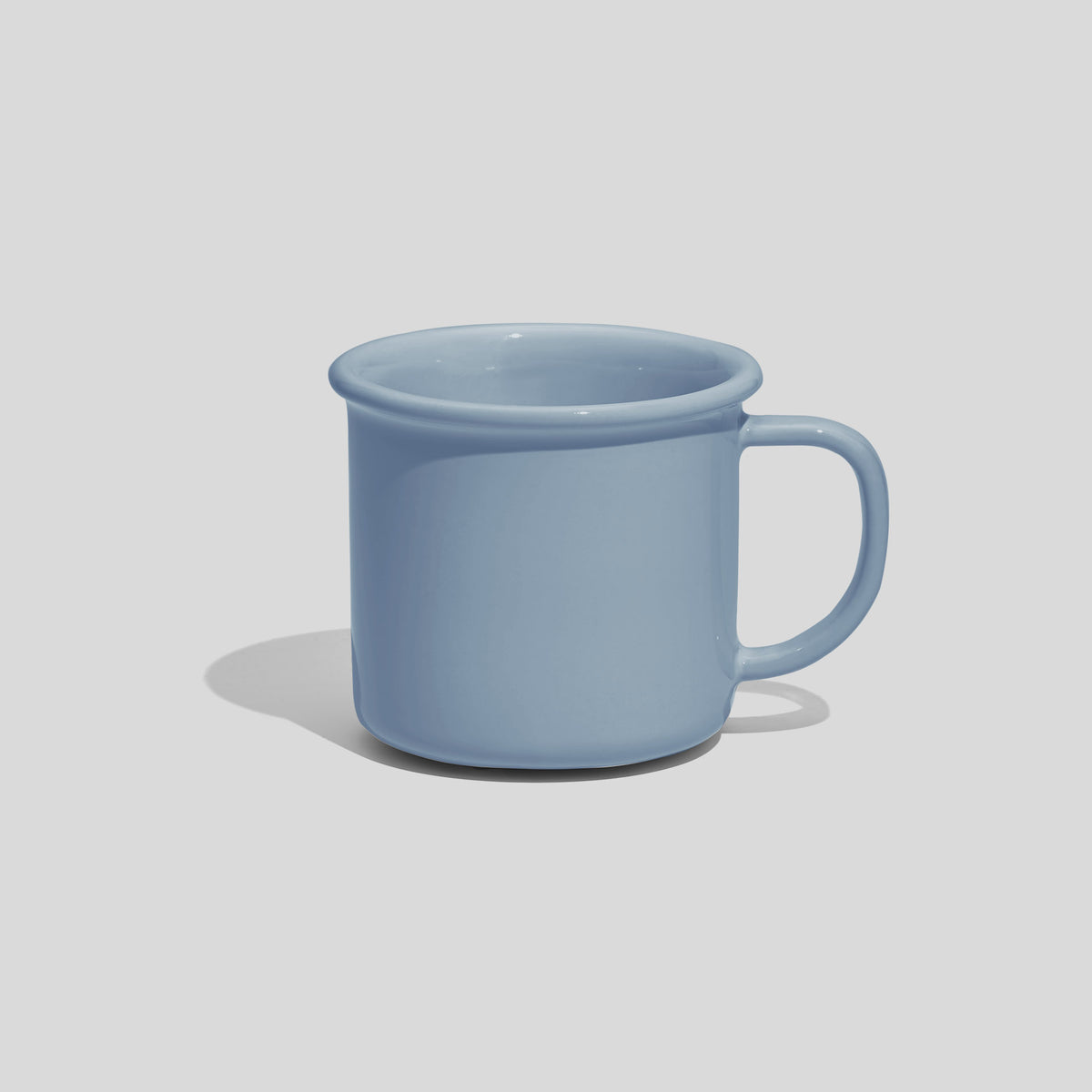 Zylindrische Kaffeetasse 180 ml mit Wulstrand – Hellblau