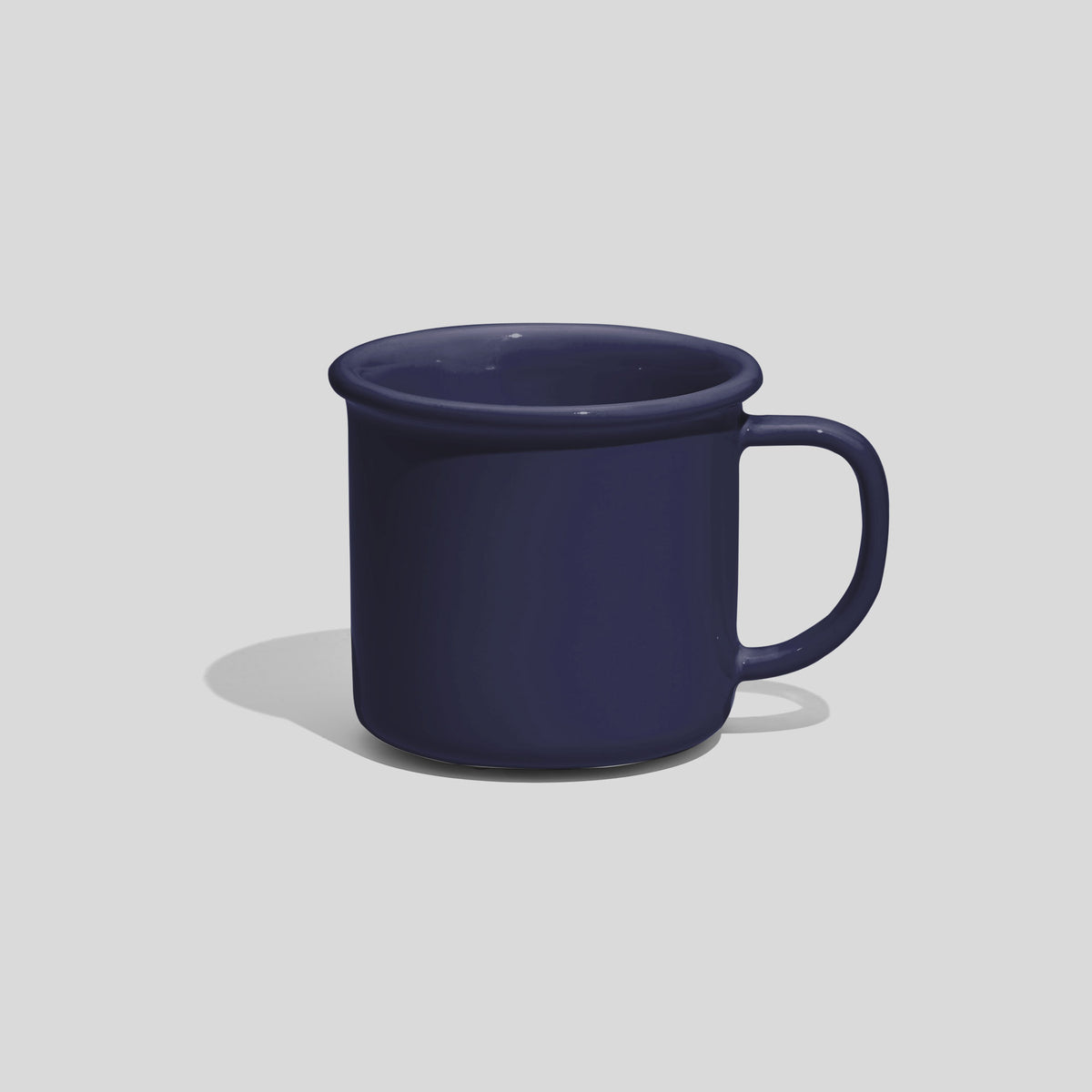 Zylindrische Kaffeetasse 180 ml mit Wulstrand – Marineblau