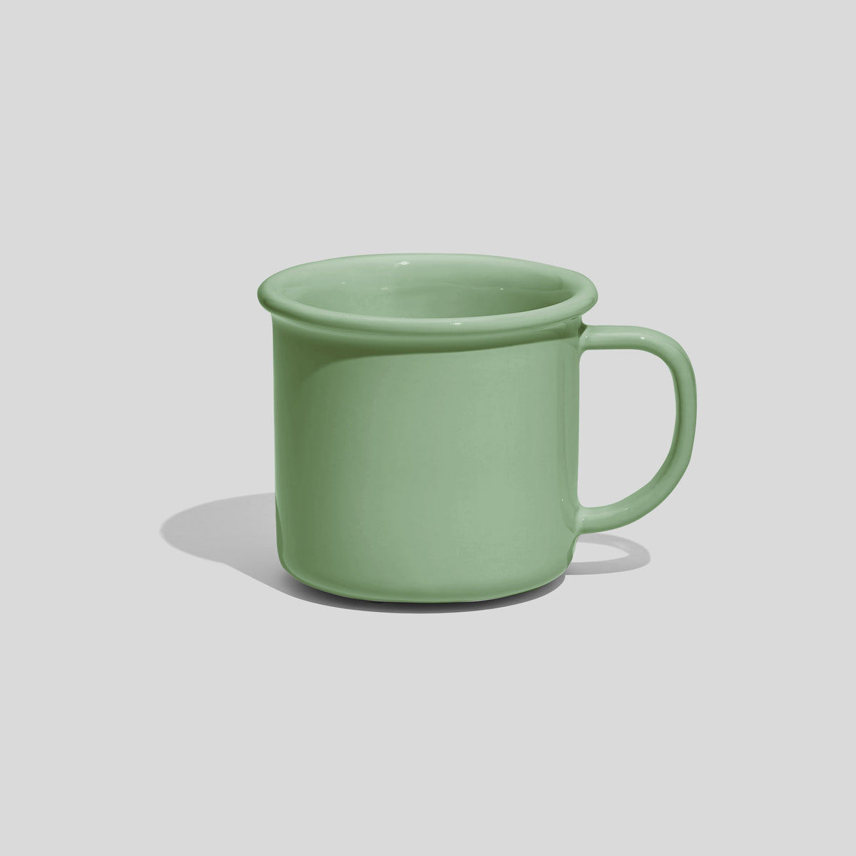 Zylindrische Kaffeetasse 180 ml mit Wulstrand – Mintgrün