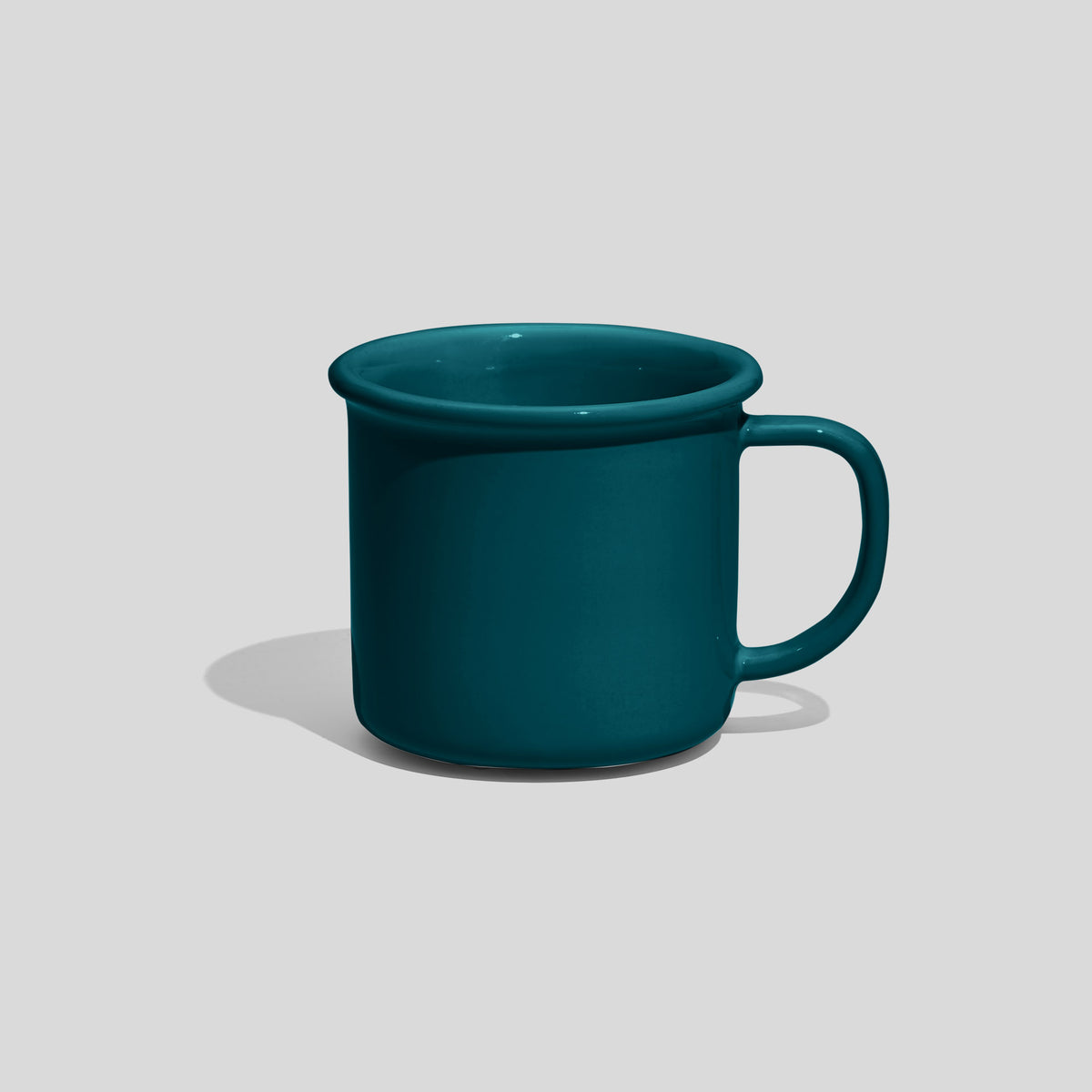 Zylindrische Kaffeetasse 180 ml mit Wulstrand – Petrol