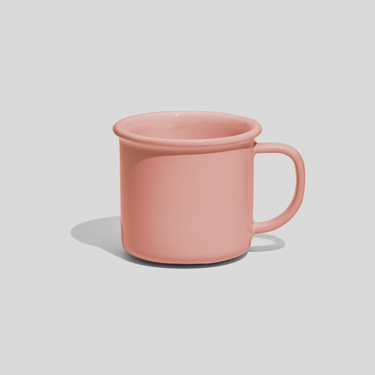 Zylindrische Kaffeetasse 180 ml mit Wulstrand – Rosa