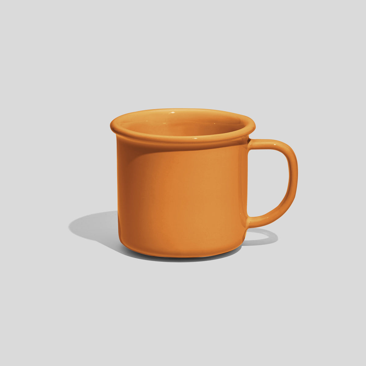 Zylindrische Kaffeetasse 180 ml mit Wulstrand – Senfgelb