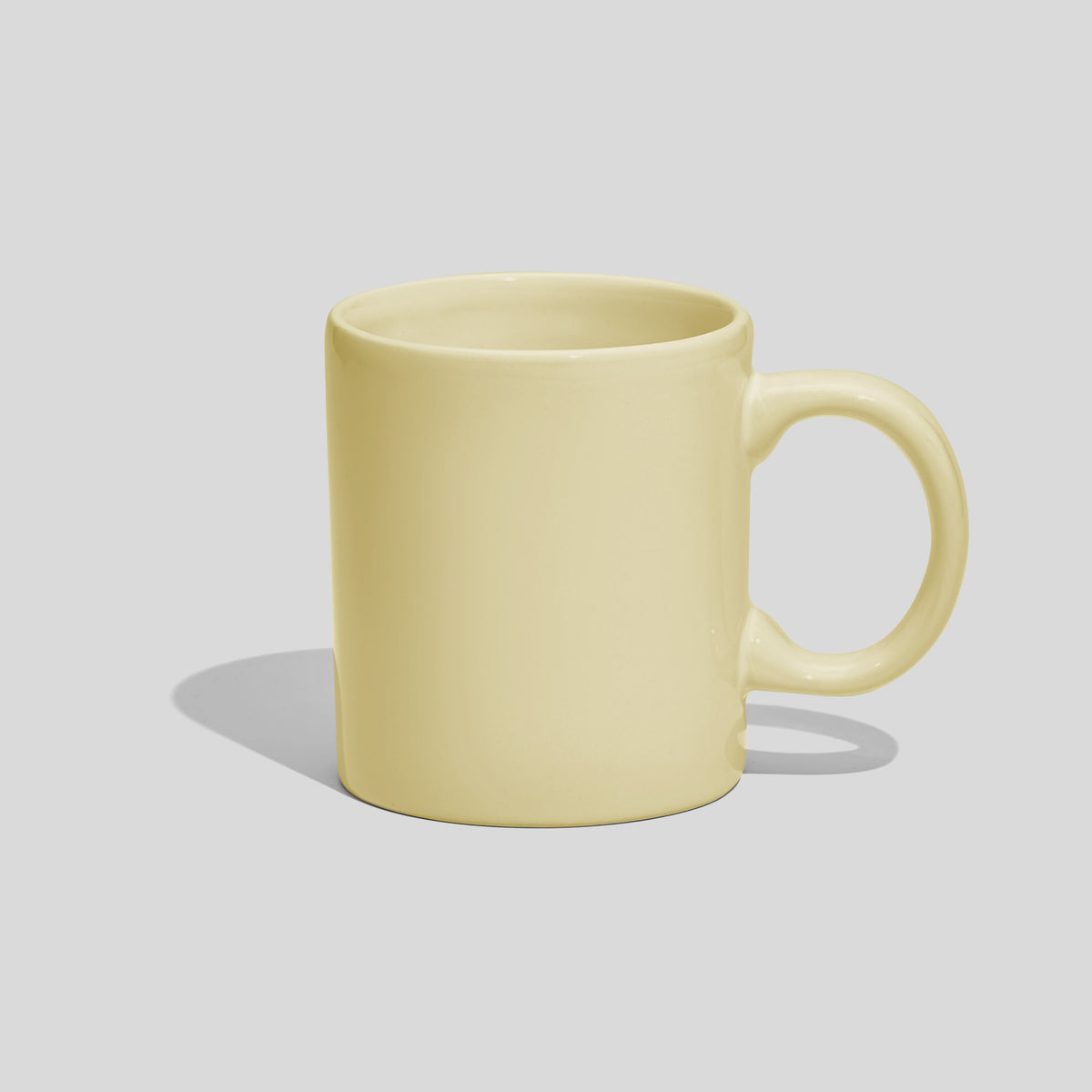 Zylindrische Kaffeetasse 220 ml mit rundem Henkel – Ecru