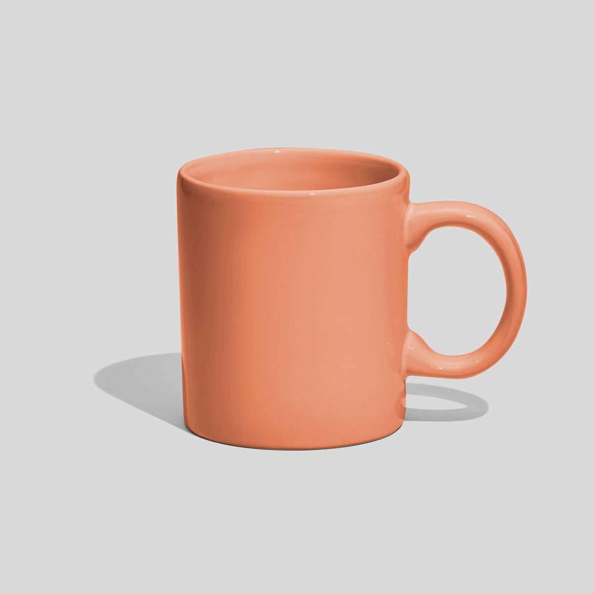 Zylindrische Kaffeetasse 220 ml mit rundem Henkel – Lachs