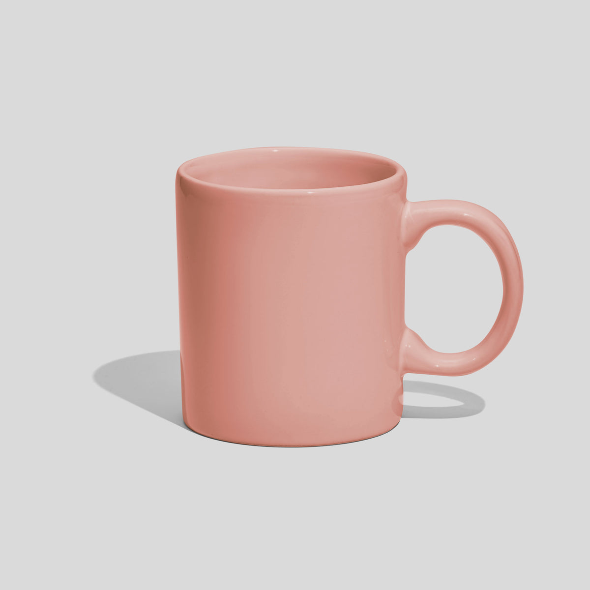 Zylindrische Kaffeetasse 220 ml mit rundem Henkel – Rosa