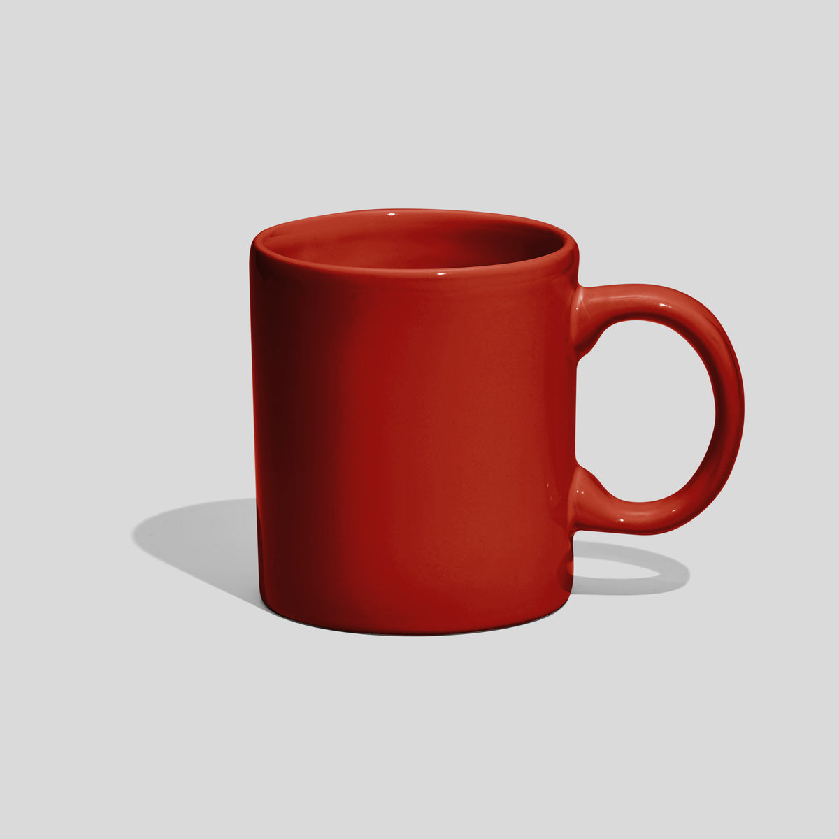 Zylindrische Kaffeetasse 220 ml mit rundem Henkel – Rot