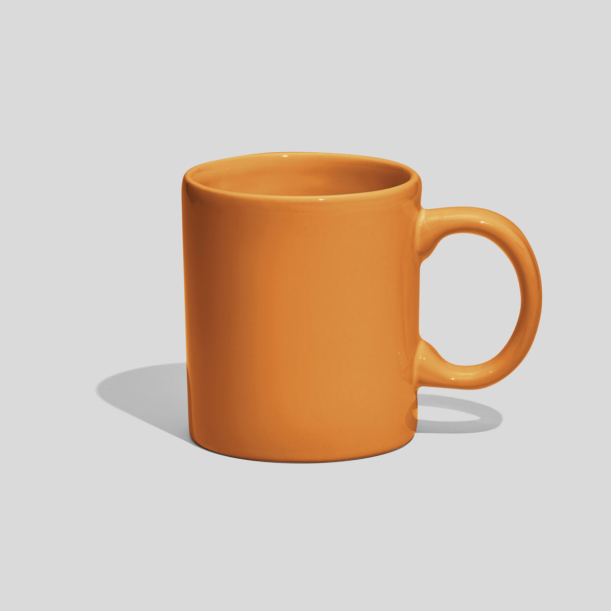 Zylindrische Kaffeetasse 220 ml mit rundem Henkel – Senfgelb