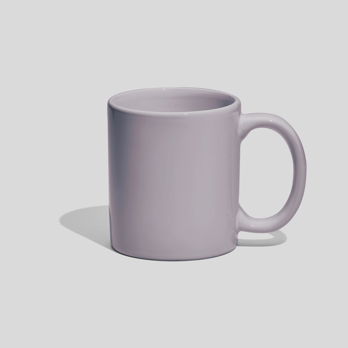 Zylindrische Keramiktasse 280 ml mit ovalem Henkel – Hellgrau