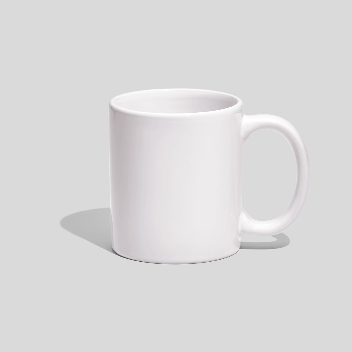 Zylindrische Keramiktasse 280 ml mit ovalem Henkel – Weiß