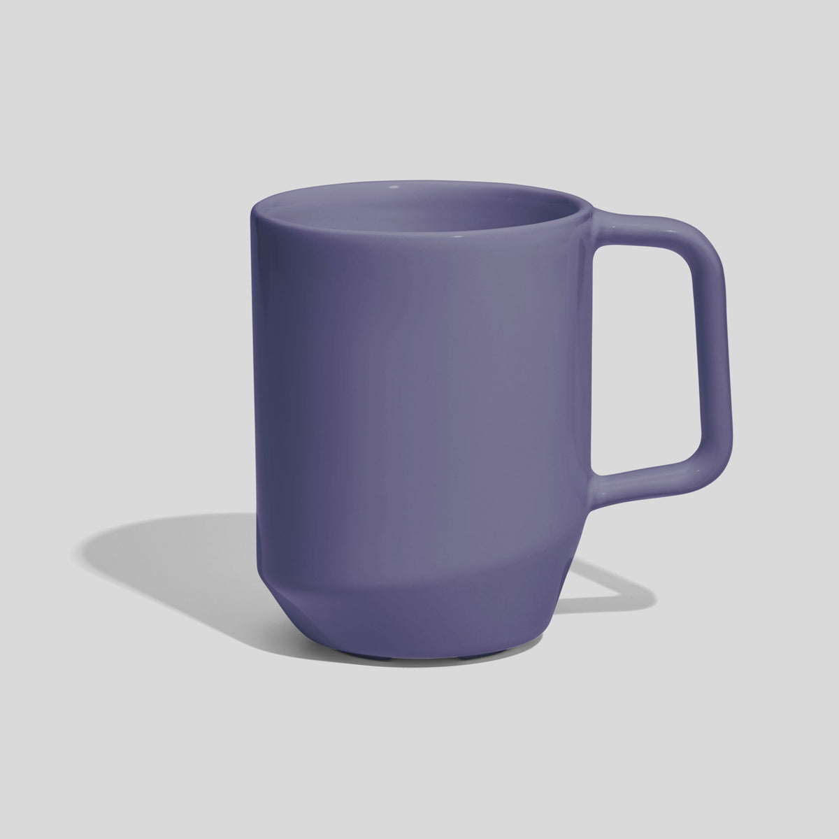Zylindrische Keramiktasse 360 ml mit eckigem Henkel – Lavendel