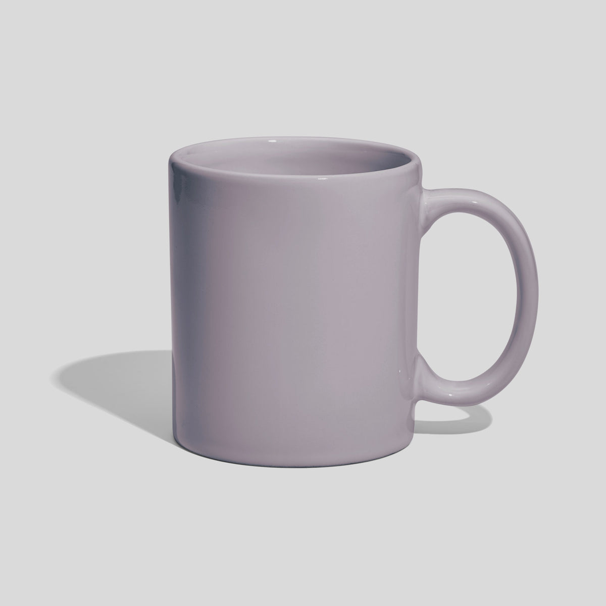 Zylindrische Tasse 310 ml mit klassischem Henkelbogen – Hellgrau