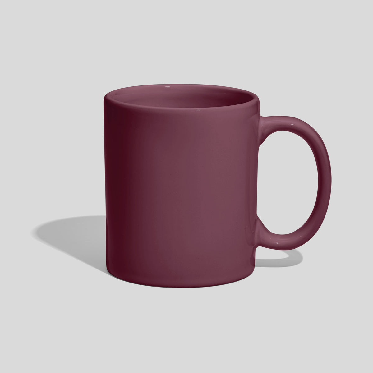 Zylindrische Tasse 310 ml mit klassischem Henkelbogen – Mauve