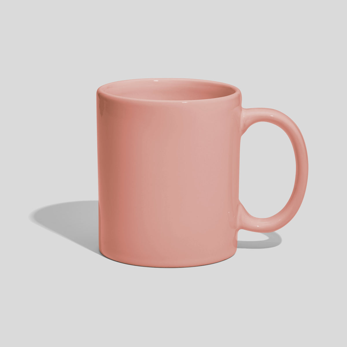 Zylindrische Tasse 310 ml mit klassischem Henkelbogen – Rosa
